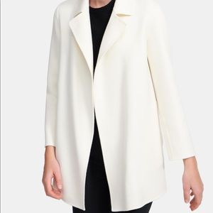 Theory Cream Sileena Cashmere Blend Coat